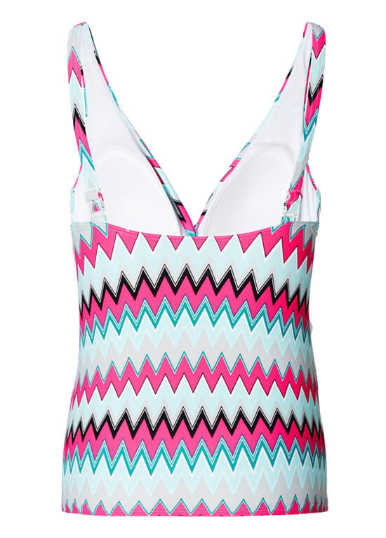 Malta Maternity Swimwear Tankini Top in Pink Chevron by Noppies