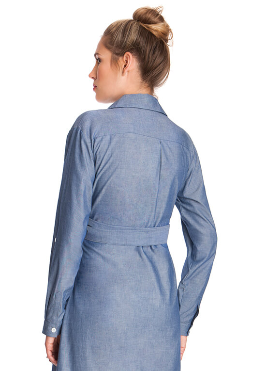 Abalina Chambray Maternity Shirt Dress by Seraphine 