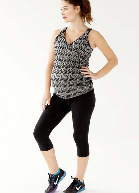 Cross Front Maternity Nursing Active Top by Belabumbum