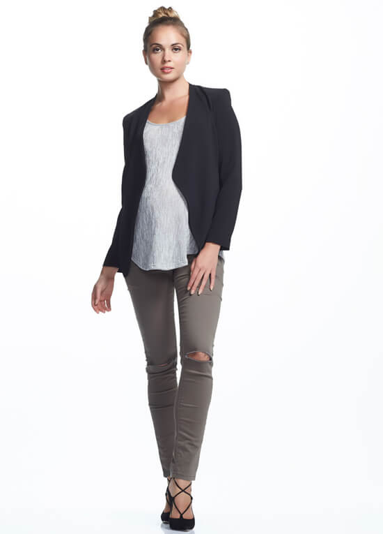 Styler Maternity Jacket in Black by Soon Maternity