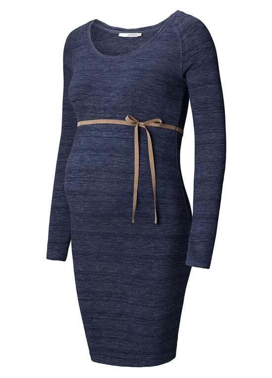 Navy Maternity Sweater Dress by Supermom