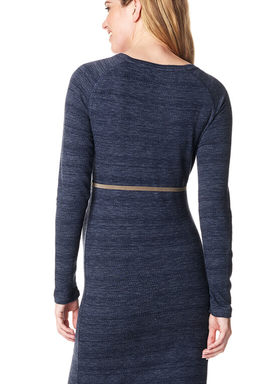 Navy Maternity Sweater Dress by Supermom