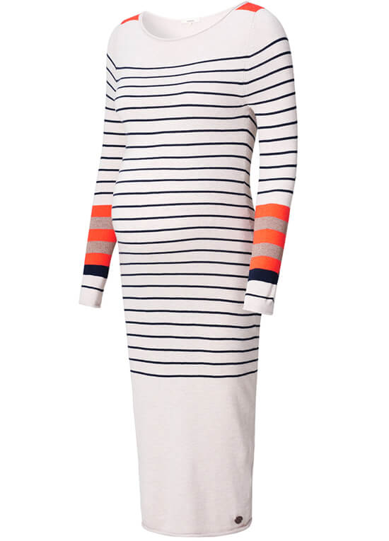 Paris Striped Knit Maternity Midi Dress by Noppies