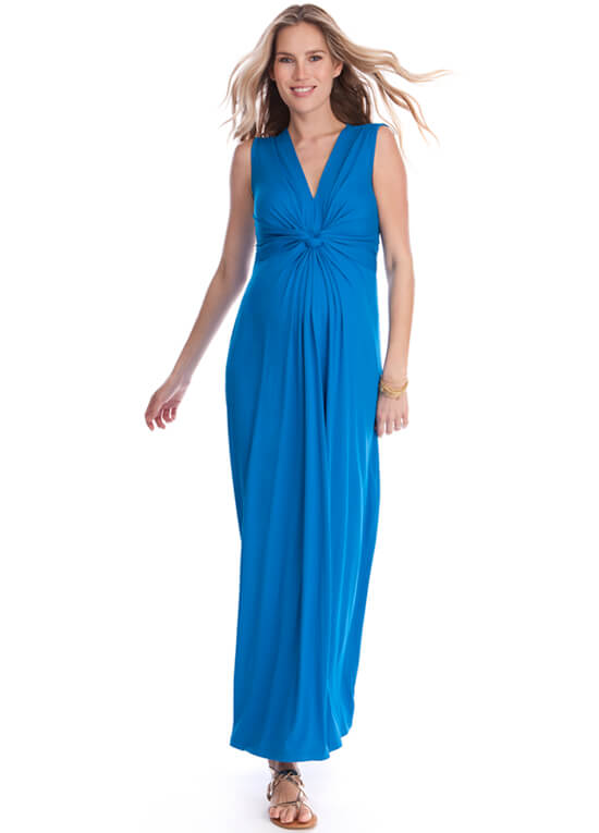 Seaside Blue Maternity Maxi Dress by Seraphine
