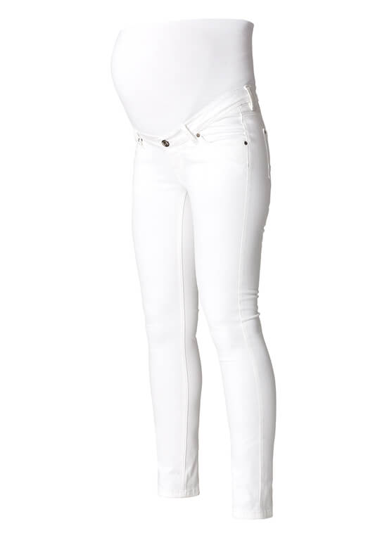 Leah Slim Fit White Maternity Jeans by Noppies