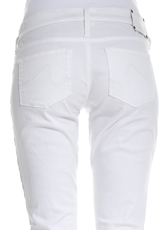 White Slim Fit Maternity Denim Jeans by 