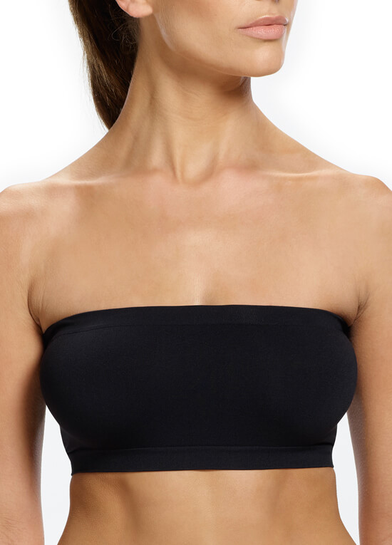 Padded Strapless Maternity Bandeau Bra in Black by Ambra
