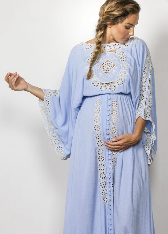 I Believe in Unicorns Maternity Maxi Dress by Fillyboo