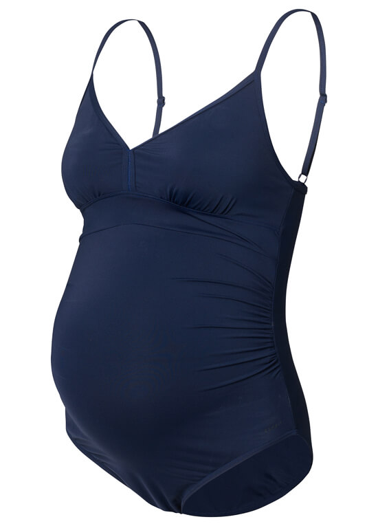 One Piece Padded Bra Maternity Swimsuit in Blue by Esprit