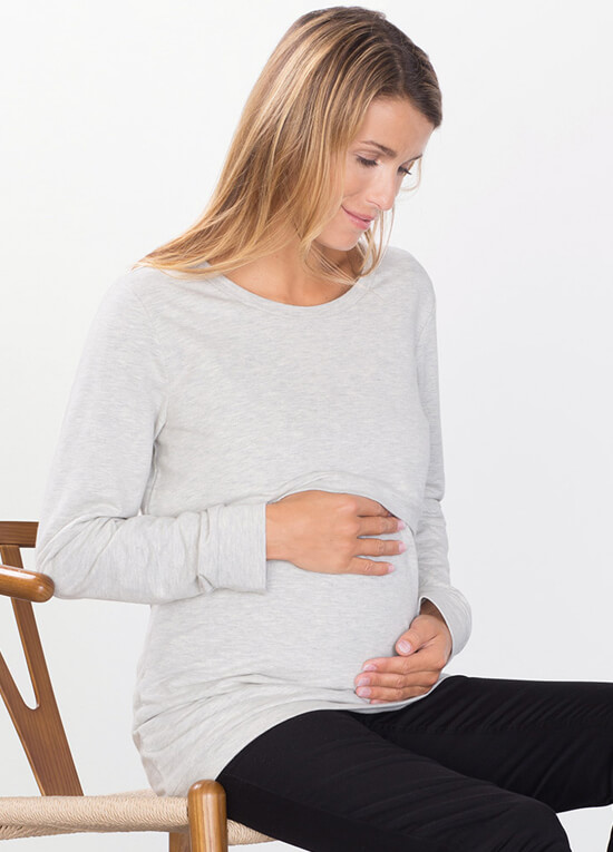 Tuta Nursing Senza Maniche Esprit Maternity - Over The Belly, In Materiale Morbido, Per Allattamento, Loungewear