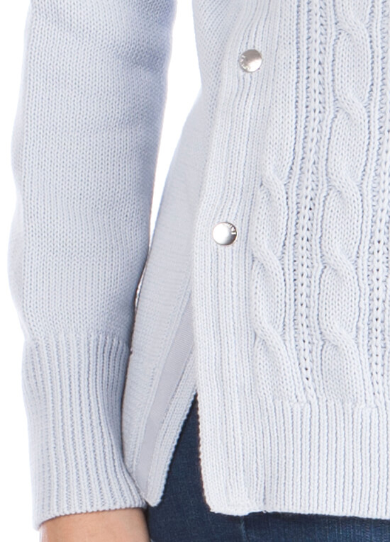 Judy Cable Knit Nursing Jumper in Powder Blue by Seraphine