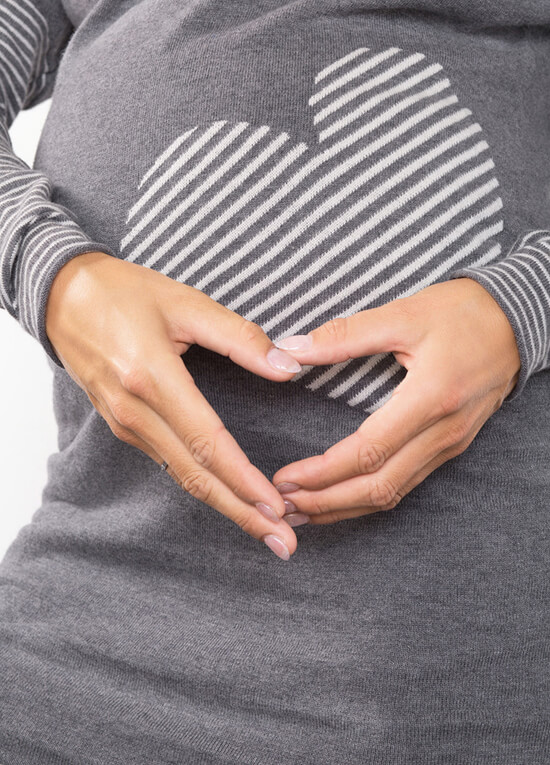 Love Heart Maternity Jumper in Grey by Esprit