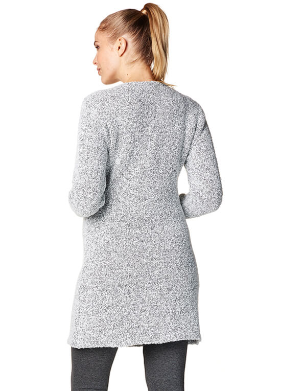 Open Knit Maternity Cardigan in Light Grey by Esprit
