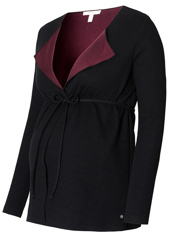 Contrast Interior Black Maternity Cardigan by Esprit