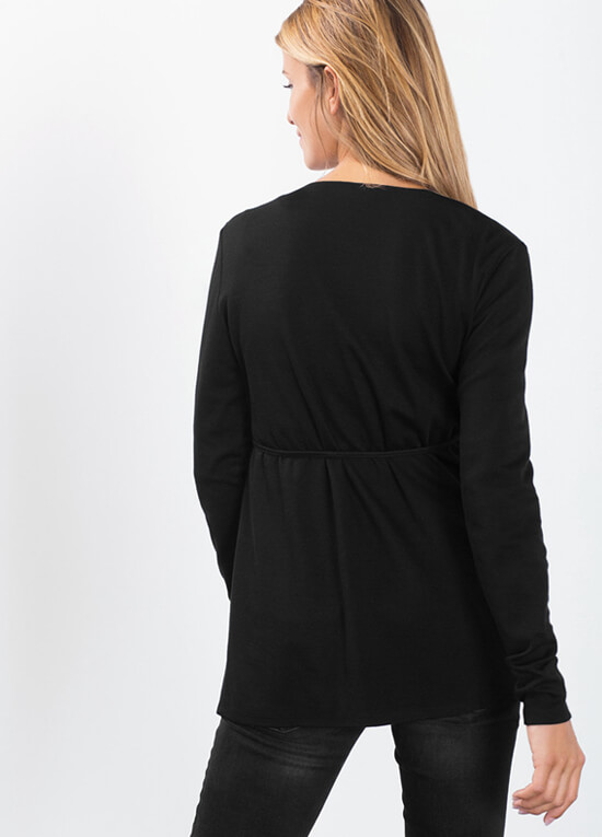 Contrast Interior Black Maternity Cardigan by Esprit