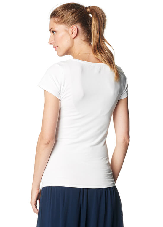 You & Me Vintage Print Maternity Tee in White by Esprit