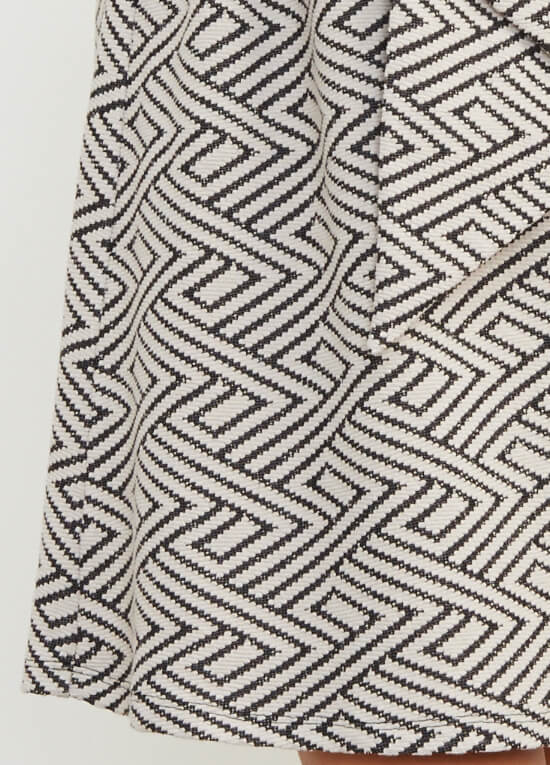 Black/Cream Tapestry Tie Front Maternity Dress by Maternal America