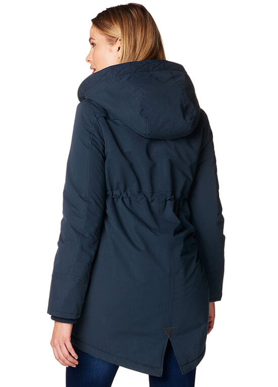 Cosy Hooded Maternity Parka in Night Blue by Esprit