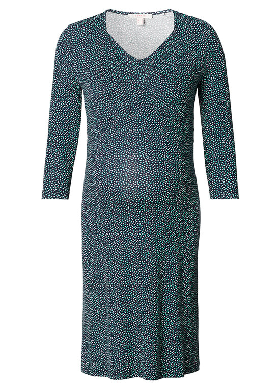 Jade Print Spotted Maternity Nursing Dress by Esprit