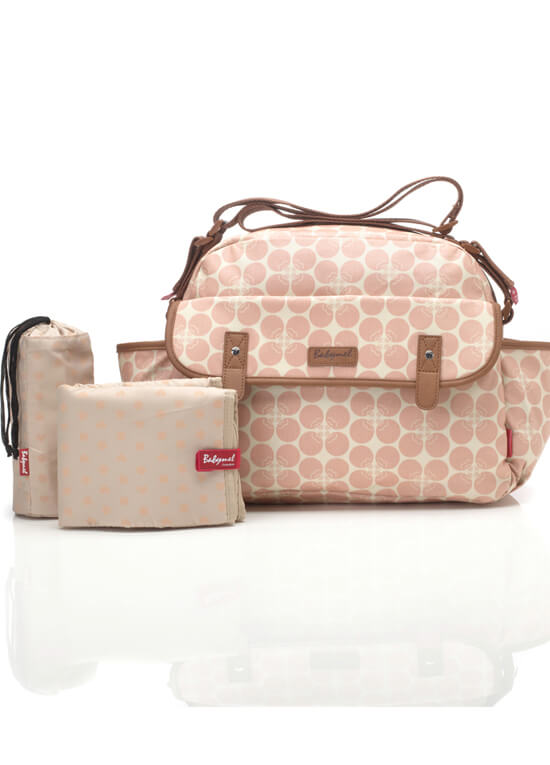 Molly Baby Nappy Bag in Pink Floral Dot by Babymel