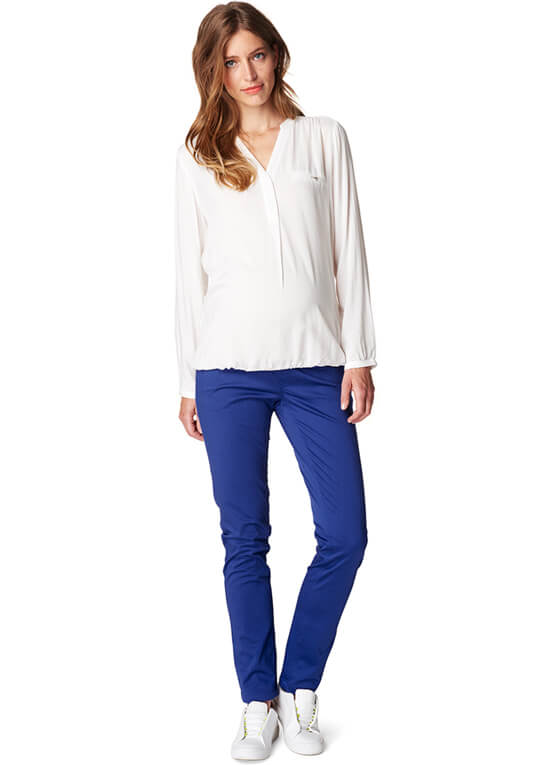 Flowing Viscose Maternity Blouse in Off White by Esprit
