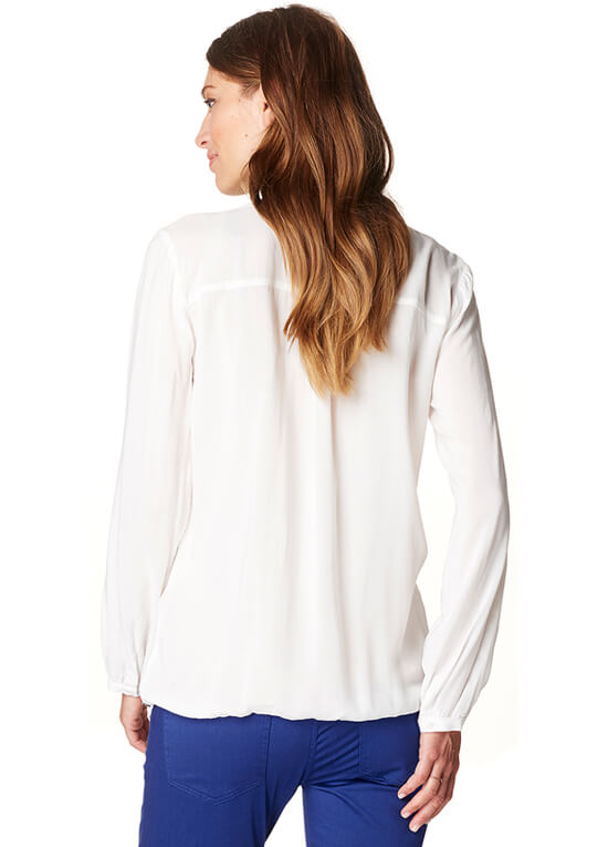 Flowing Viscose Maternity Blouse in Off White by Esprit