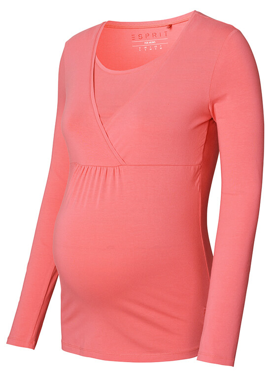 Long Sleeve Maternity Nursing Top in Berry Mousse by Esprit
