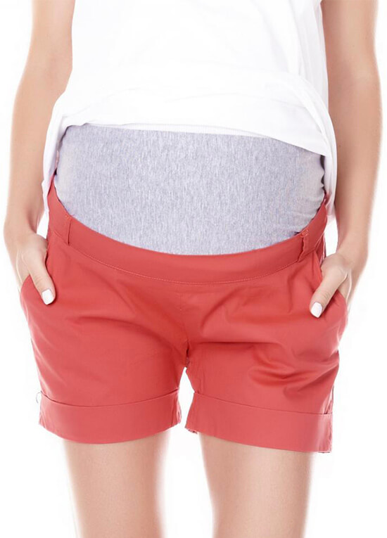 Sue Chino Maternity Shorts in Candy by Imanimo