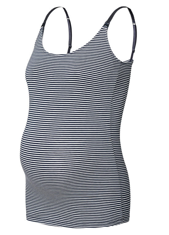 Maternity & Nursing Camisole in Blue Stripes by Esprit