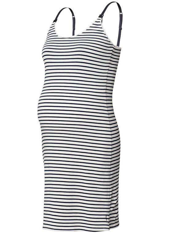Maternity & Nursing Lounge Dress in Blue Stripes by Esprit