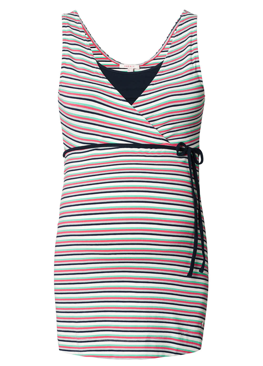 Festive Maternity Nursing Top in Red Stripes by Esprit