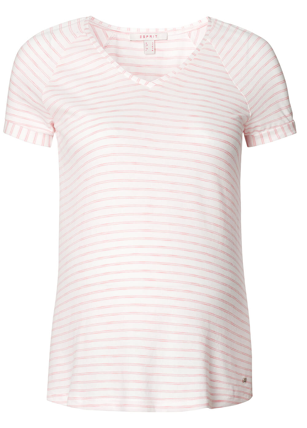 Raglan Maternity T-Shirt in Pink Stripes by Esprit