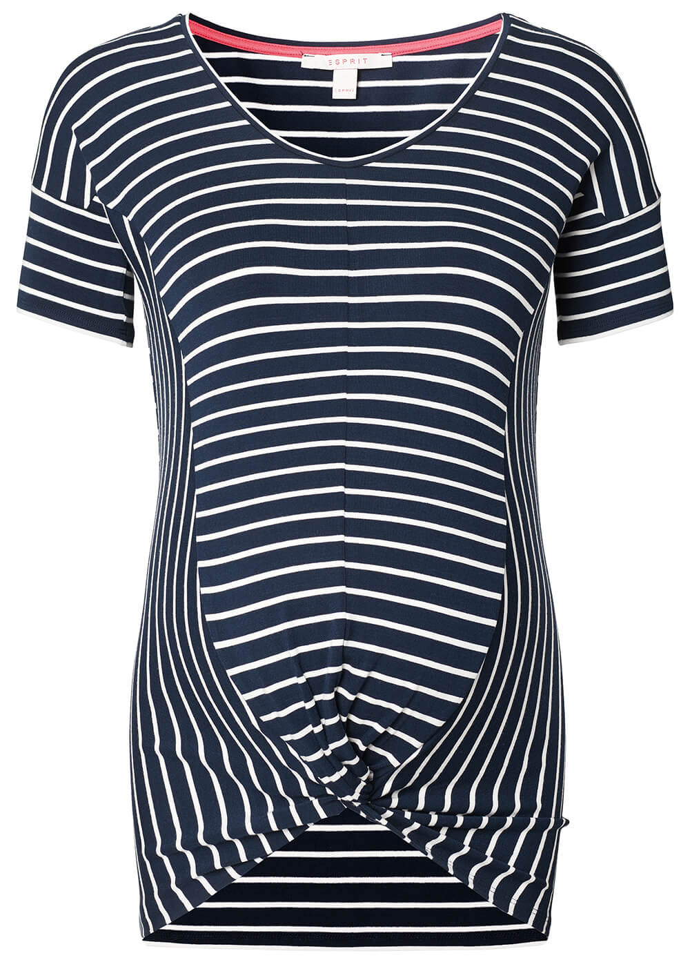 Front Twist Maternity Blouse in Blue Stripes by Esprit