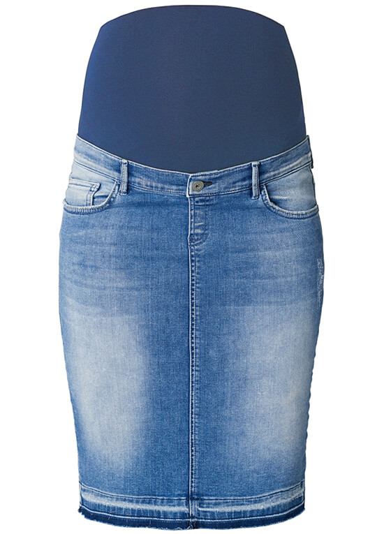 Joy Distressed Maternity Denim Skirt in Light Wash by Noppies
