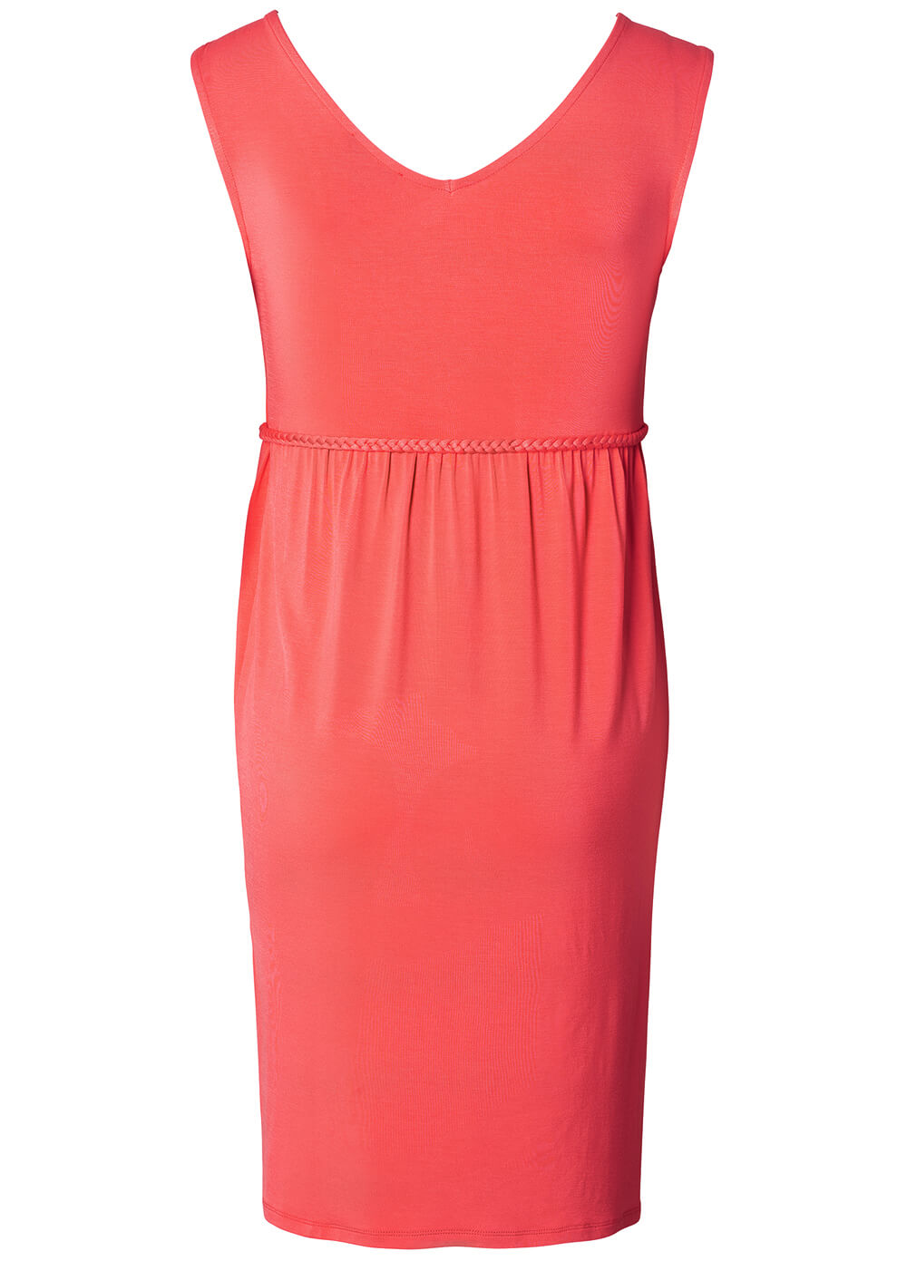 Double V-Neck Maternity Nursing Dress in Coral by Esprit
