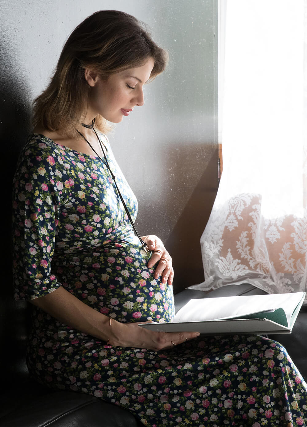 London Floral Print Maternity Maxi Dress by Trimester Clothing