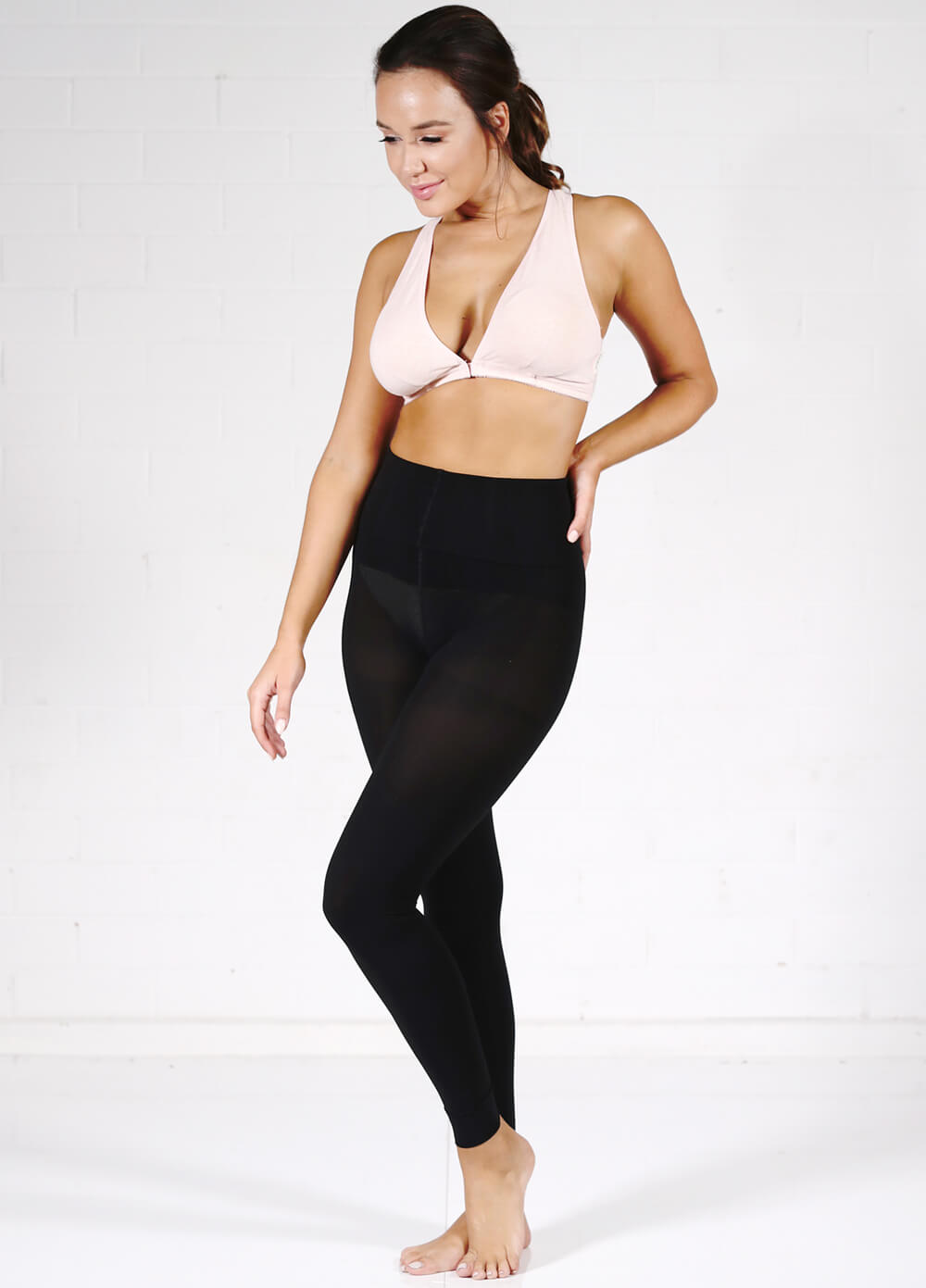 Preggers - Maternity Compression Leggings in Black | Queen Bee