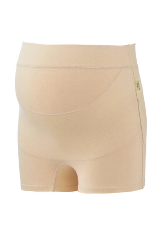 Ronnica Organic Cotton Maternity Shorts in Nude by Queen Bee