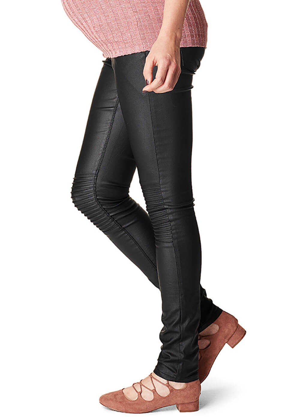 Jessie Coated Skinny Black Maternity Jeans by Noppies