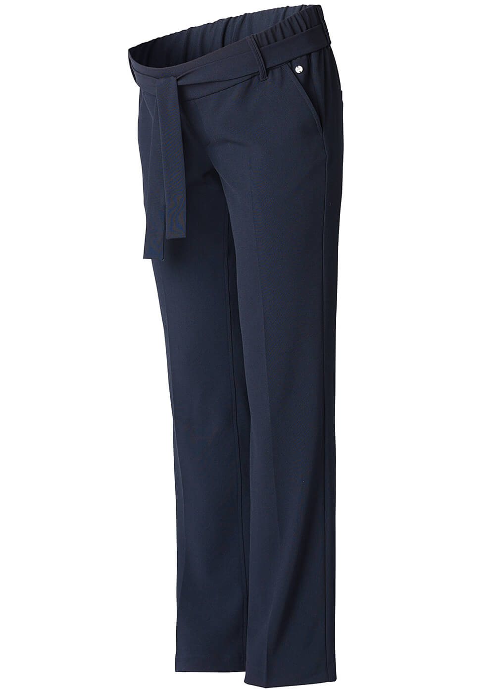 Belted Navy Straight Leg Maternity Trousers by Esprit