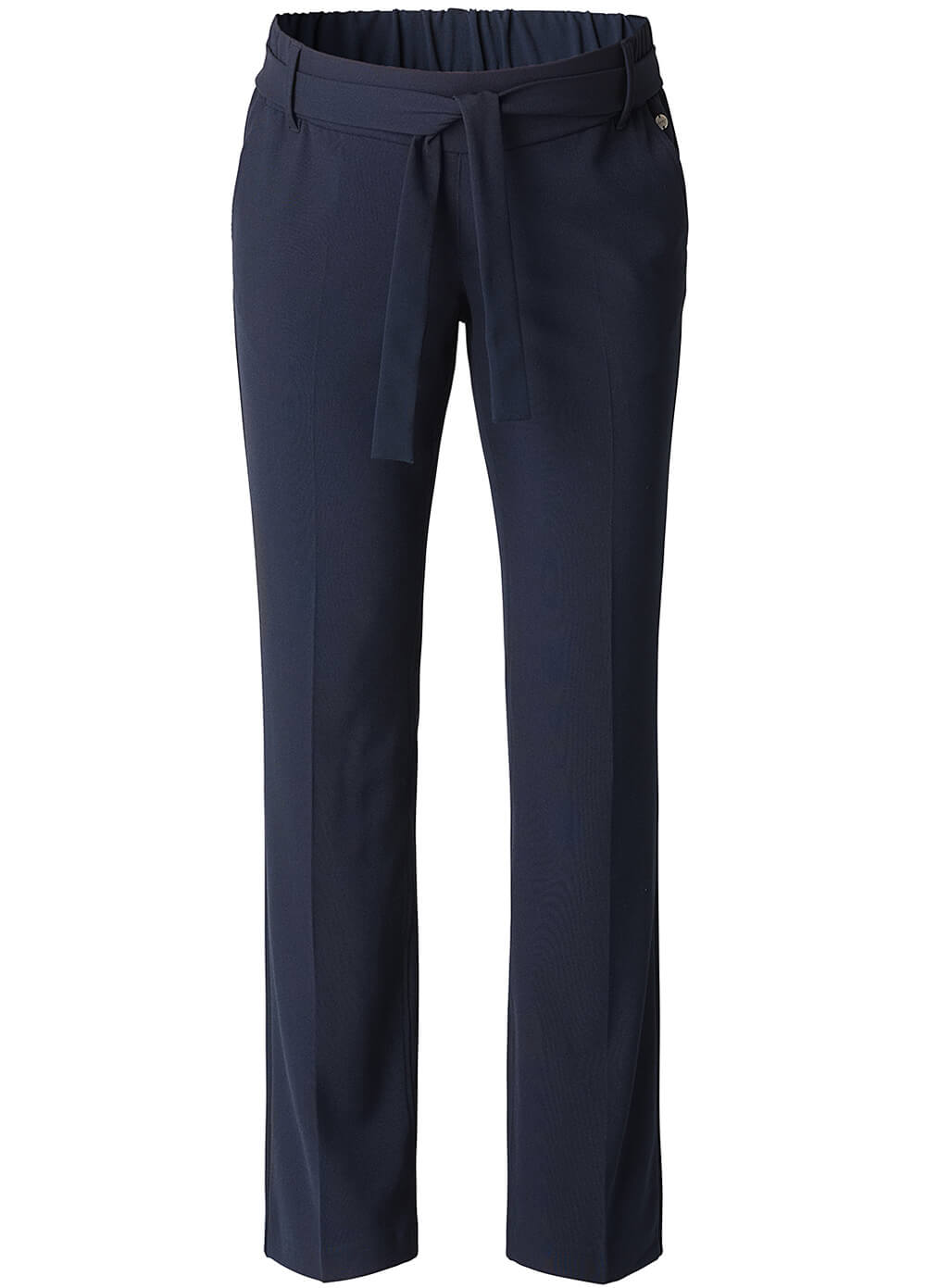 Belted Navy Straight Leg Maternity Trousers by Esprit