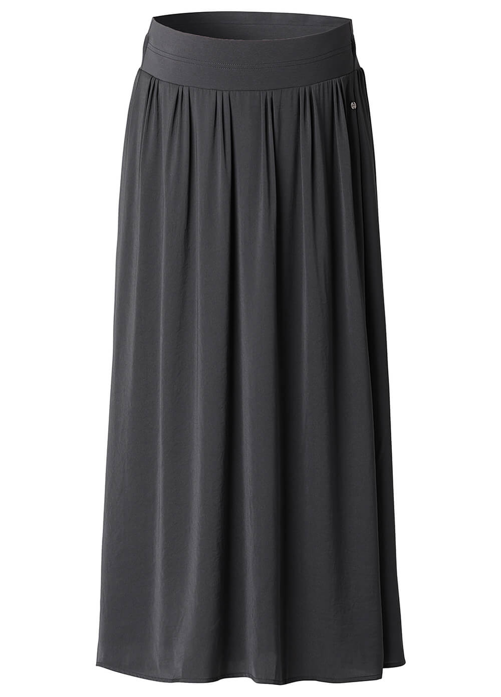 Fluid Side Split Maternity Maxi Skirt in Grey by Esprit