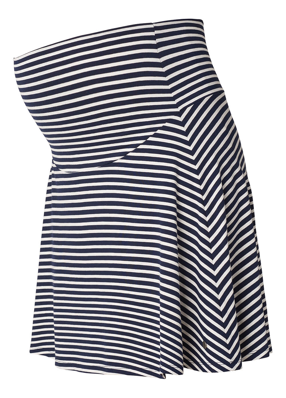 Swirling Navy Striped Jersey Maternity Skirt by Esprit