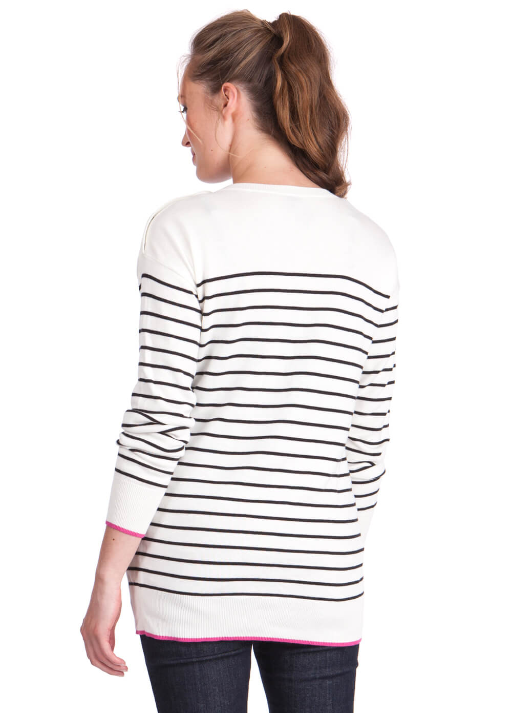 Honey Striped Maternity Nursing Knit Jumper by Seraphine