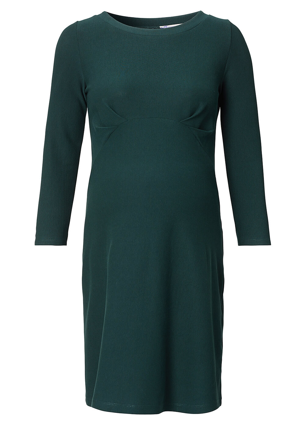 Elegant Contoured Maternity Dress in Green by Queen mum