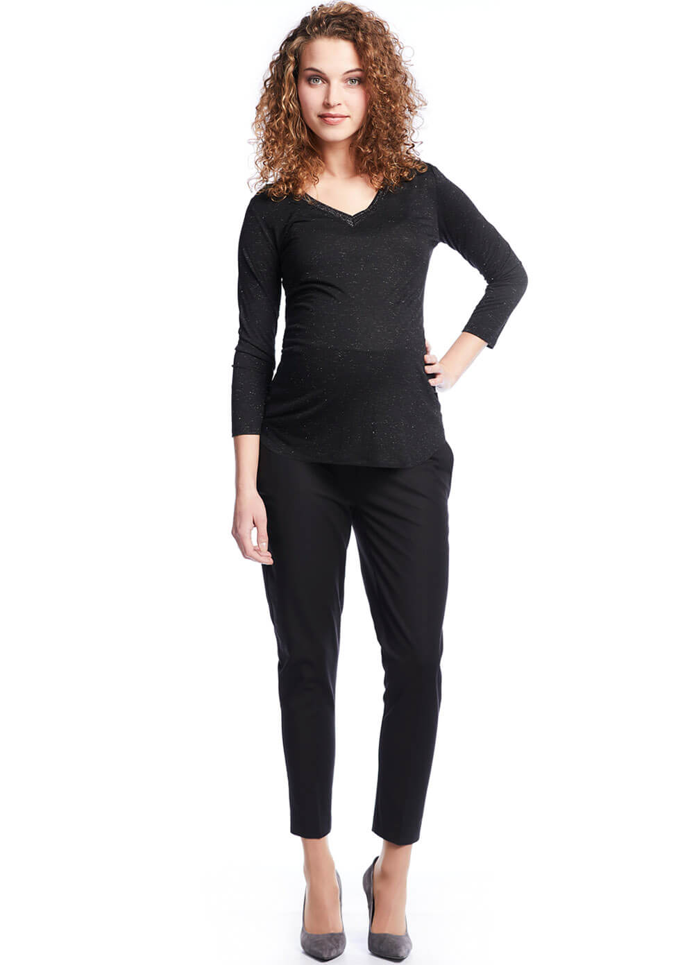 Black Maternity Business Trousers by Queen mum