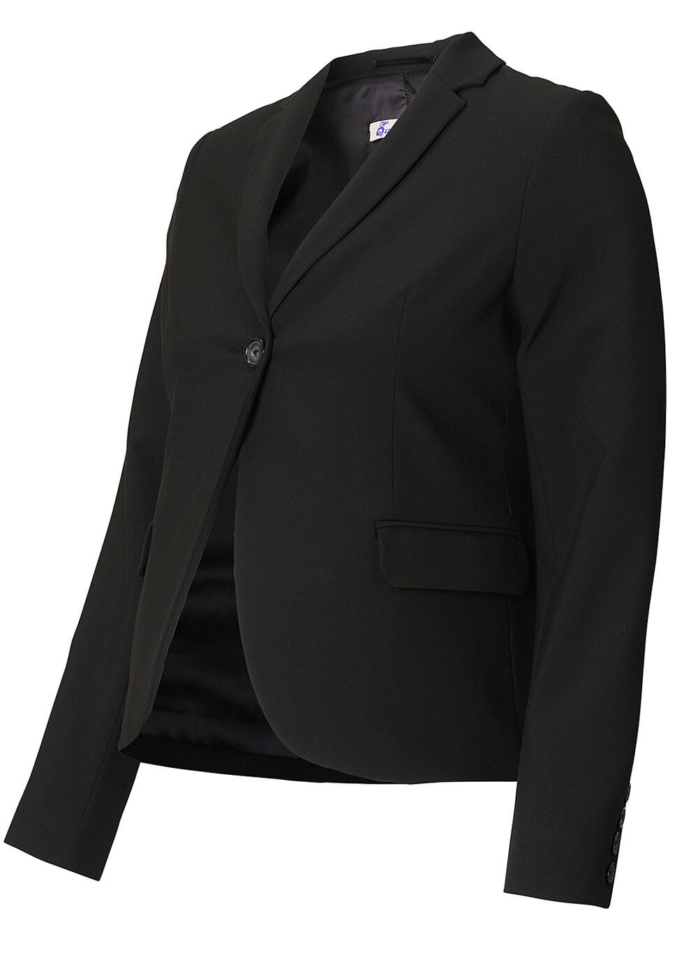 Black Single Button Maternity Blazer by Queen mum