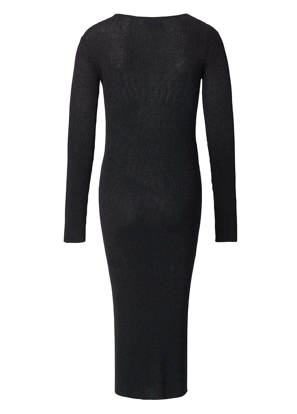 Jasmijn Ribbed Knit Maternity Dress in Black by Noppies