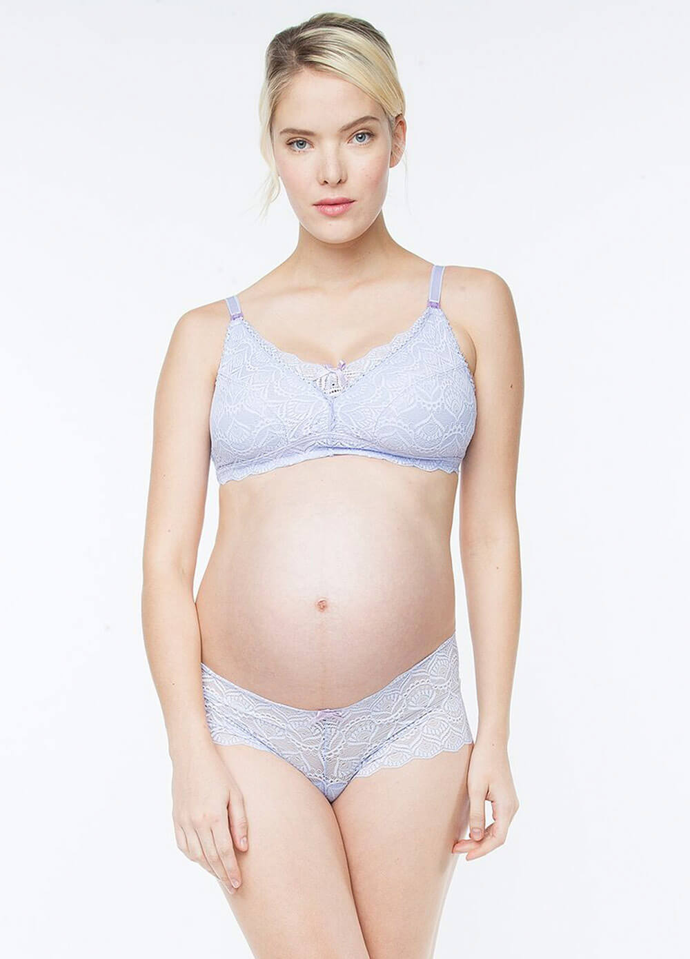 Tallulah Maternity Lace Boyshort in Lilac by Belabumbum