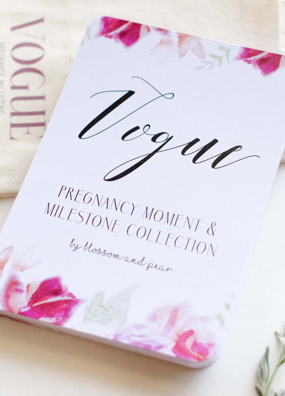 Pregnancy Milestone Cards in Vogue Floral by Blossom & Pear